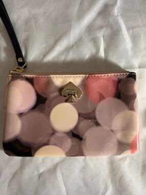 kate spade Pink and Cream Bokeh Wristlet